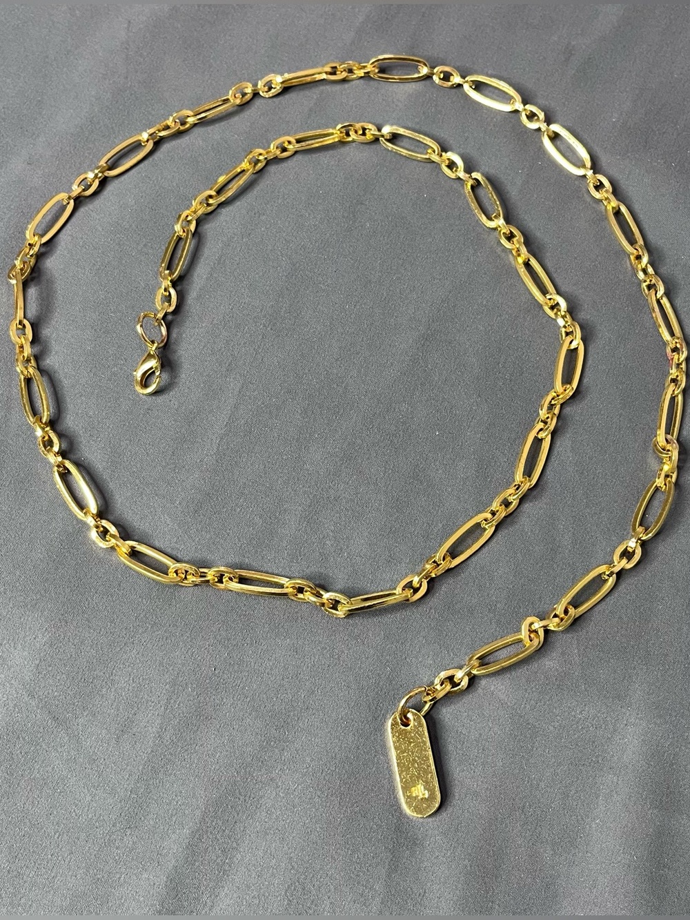 Ralph Lauren Gold Tone Vintage Chain Belt Designer Link Waist Accessory 44" Inch